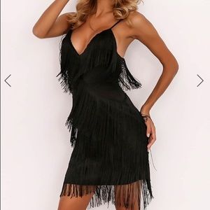 SHEIN Tiered Fringe Bodycon Cami Dress